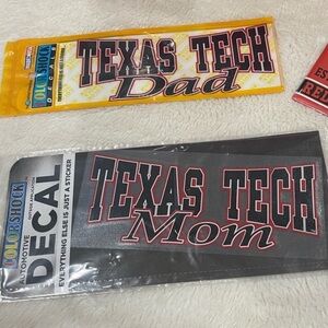 TWO NCAA Texas Tech Car Decal Red Raiders School Dorm Logo Removable
